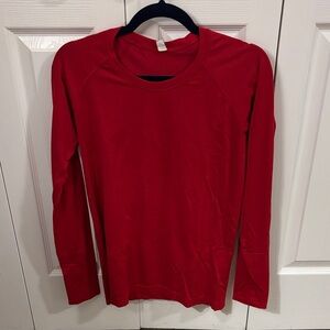 Lululemon Red Long Sleeve Women's Top